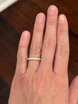Yellow gold oval and round lab diamond ring and band set. Center stone is 5.1cts