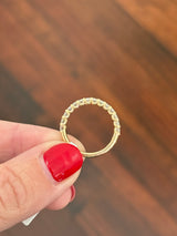 Yellow gold 1.16ct oval lab diamond band