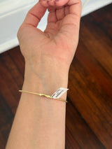 Yellow gold 0.51ct natural diamond infinity flex bracelet