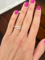 Lab diamond bypass rings available in white and yellow gold