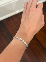 White gold 6.06ct marquise lab diamond bracelet