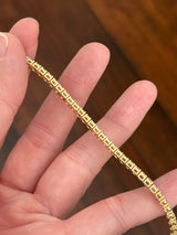 4 prong yellow gold 7.02ct natural diamond tennis bracelet