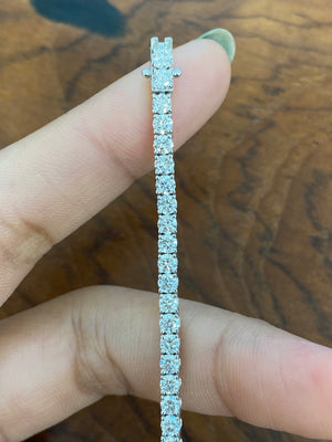 18k 5.39 CT Lab 7 inches Tennis Bracelet