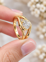 Custom Made 1cttw Round Lab Diamond Tess Knot Ring