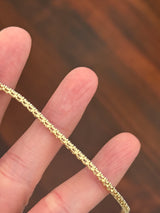 16.5” 4 prong white gold 10ct lab diamond tennis necklace