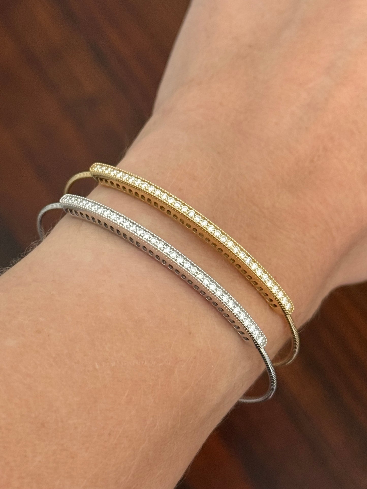 Lab diamond flex bracelets
