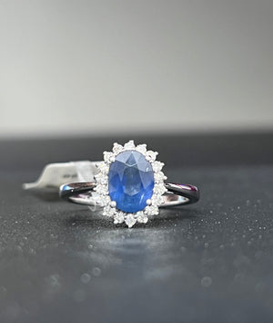 14k 0.27 ctw Diamond with  1.45 ct Gemstone Ring