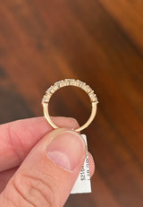 Rose gold lab diamond band