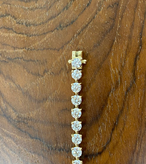 5.68 CT LAB 3 PRONGS YELLOW TENNIS BRACELET