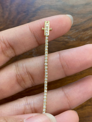 1 Ct Natural 7 inches Yellow  Tennis Bracelet