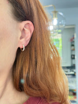 11.8mm yellow gold 0.48ct lab diamond hoop earrings