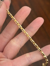 Yellow gold bezel set 5.21ct marquise natural diamond bracelet