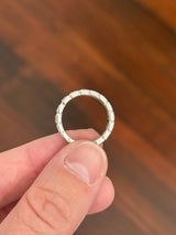 White gold lab diamond band