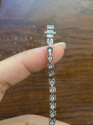 7.40 CT LAB 7.15 INCHES TENNIS BRACELET