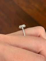 IGI certified cushion cut lab diamond ring. Center stone is 2.09cts