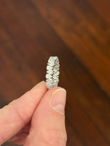 White gold 2.23ct pear shape lab diamond eternity band