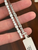 White gold 8.76ct lab diamond bracelet