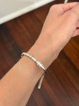 White gold 1.22ct lab diamond bracelet