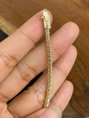 4.88 CT Lab 6.75” Yellow Tennis Bracelet