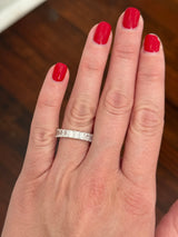 White gold 2.11ct radiant lab diamond band