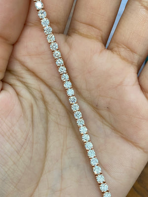 6.30 CT Lab 6.75” Rose Tennis Bracelet