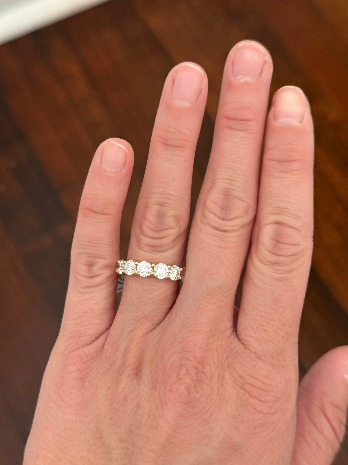 IGI certified 5.83ct lab diamond eternity band