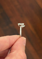 White gold 1.01ct pear shape lab diamond ring