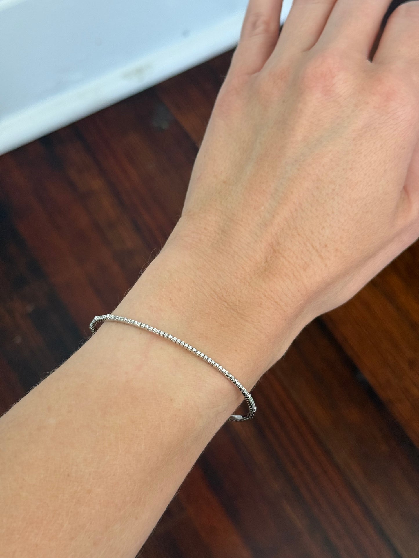 Natural diamond flex bracelet
