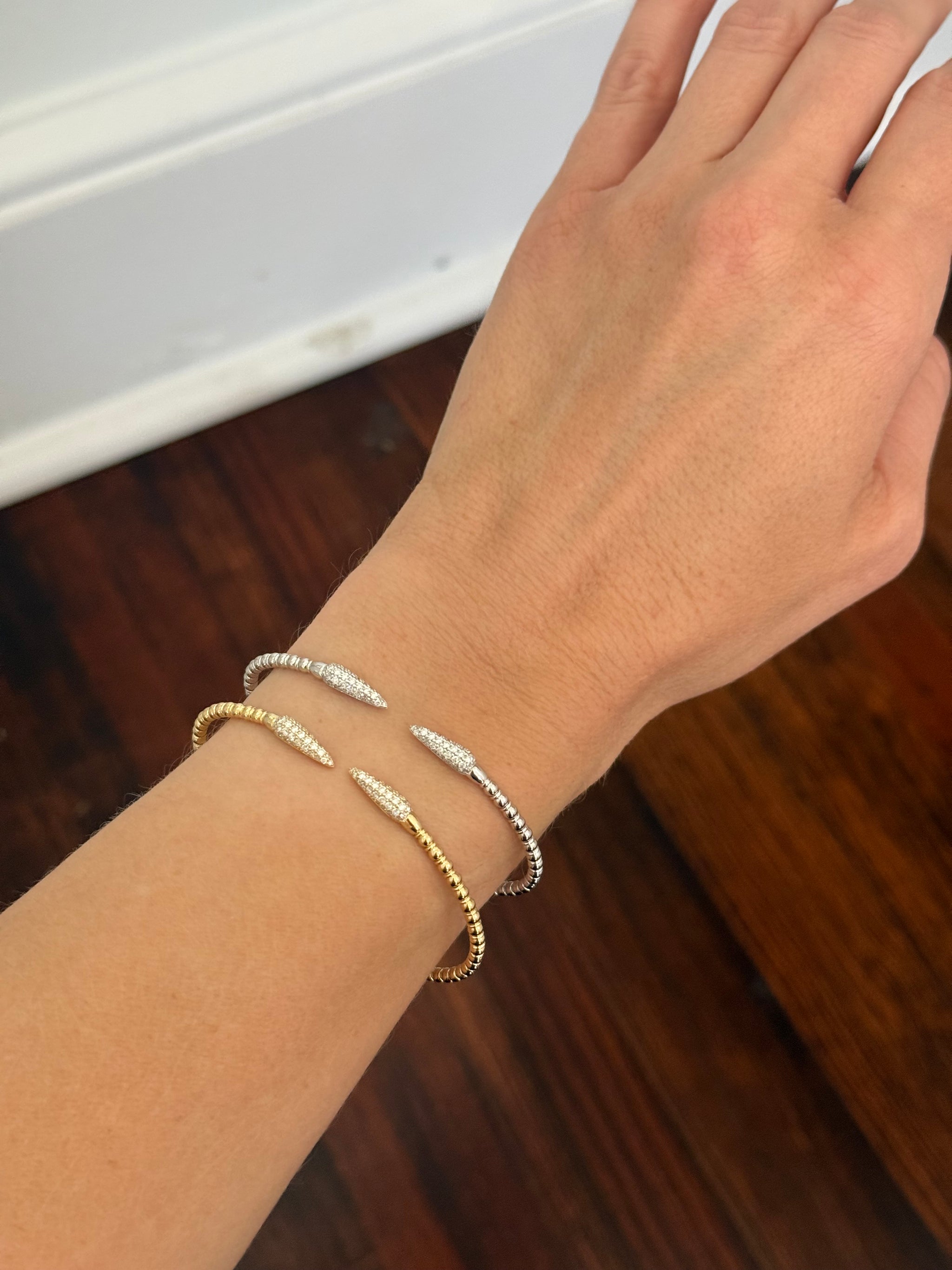 Natural diamond flex bracelets