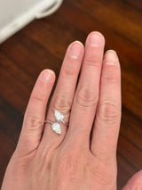 White gold 2.12ct pear shape lab diamond ring
