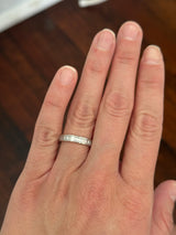 White gold 2.43ct emerald cut lab diamond eternity band