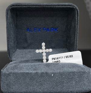 *Premade* 0.66 CT Lab Diamonds Cross Pendant