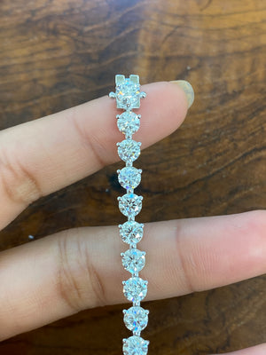 13.16 CT Lab 7.15 inches 3 Prongs Tennis Bracelet