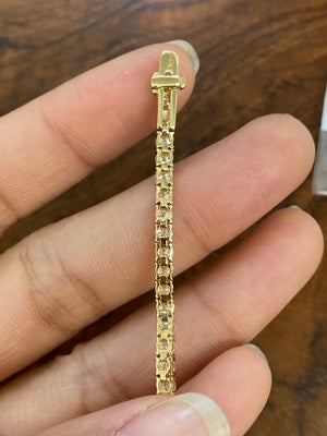 4.91 CT Lab 7 Inches Yellow Tennis Bracelet