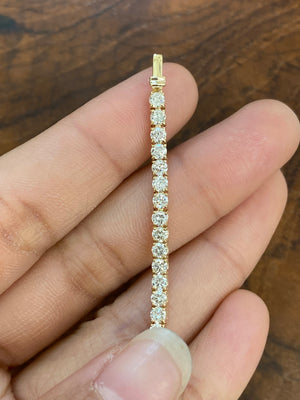 4.91 CT Lab 7 Inches Yellow Tennis Bracelet