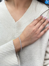 3.00CT Lab-Grown Diamond Sterling Silver Tennis Bracelet