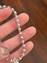 White gold bezel set 17ct oval lab diamond bracelet