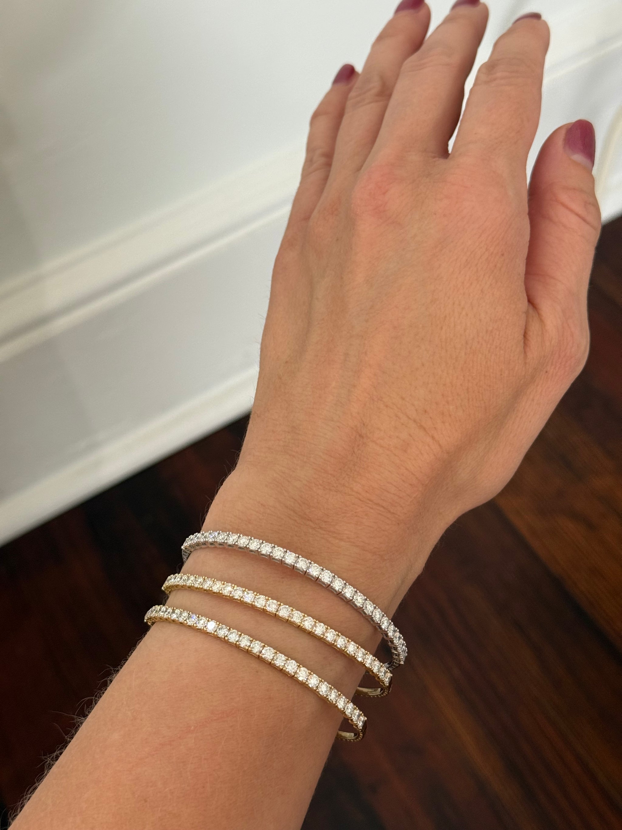Lab diamond flex bracelets