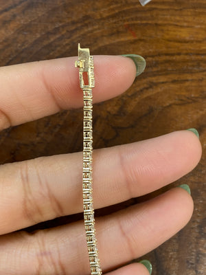 3.90CT Lab Yellow 7” Tennis Bracelet