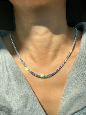 Lab 24.75ct Tennis Necklace