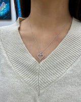 0.50CT Lab-Grown Diamond Sterling Silver Heart Necklace