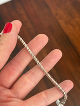 4 prong white gold 5.16ct pink lab diamond tennis bracelet