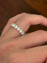 White gold 4.47ct heart shape lab diamond eternity band