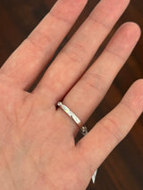 White gold marquise and round lab diamond ring. Center stone is 0.9cts and approximately 10x4.5mn