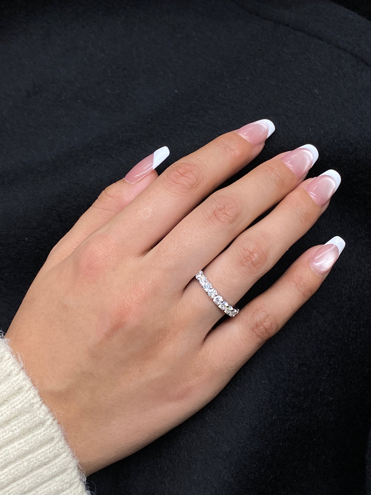 0.50 CT Lab-Grown Diamond Sterling Silver Ring