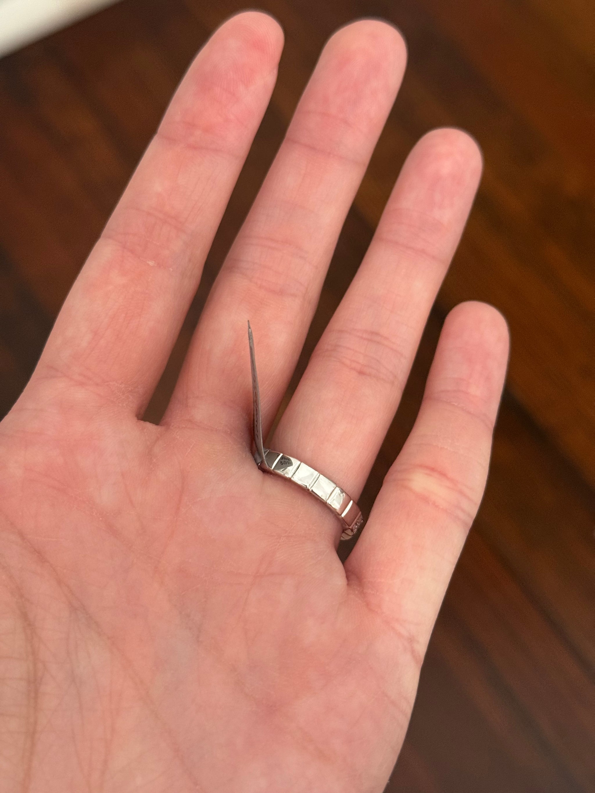 White gold lab diamond band