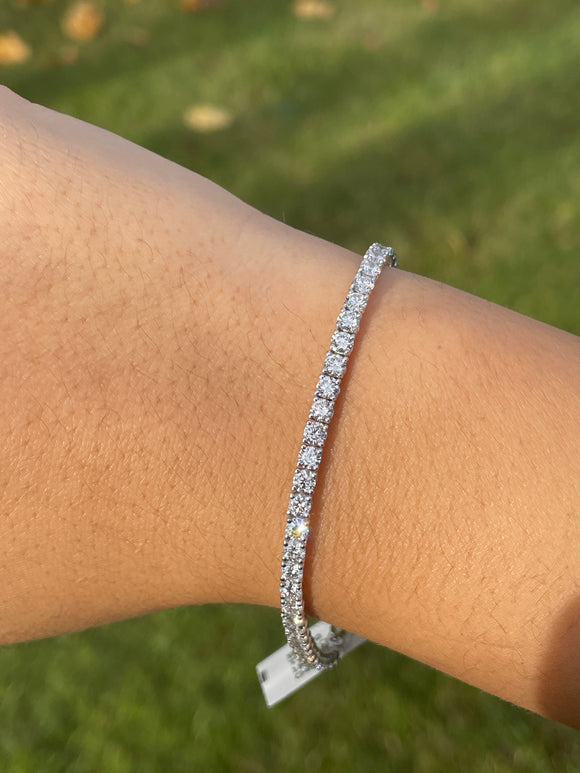 18K Lab4.08ct EF VVS/VS 6.6inches Tennies Bracelet