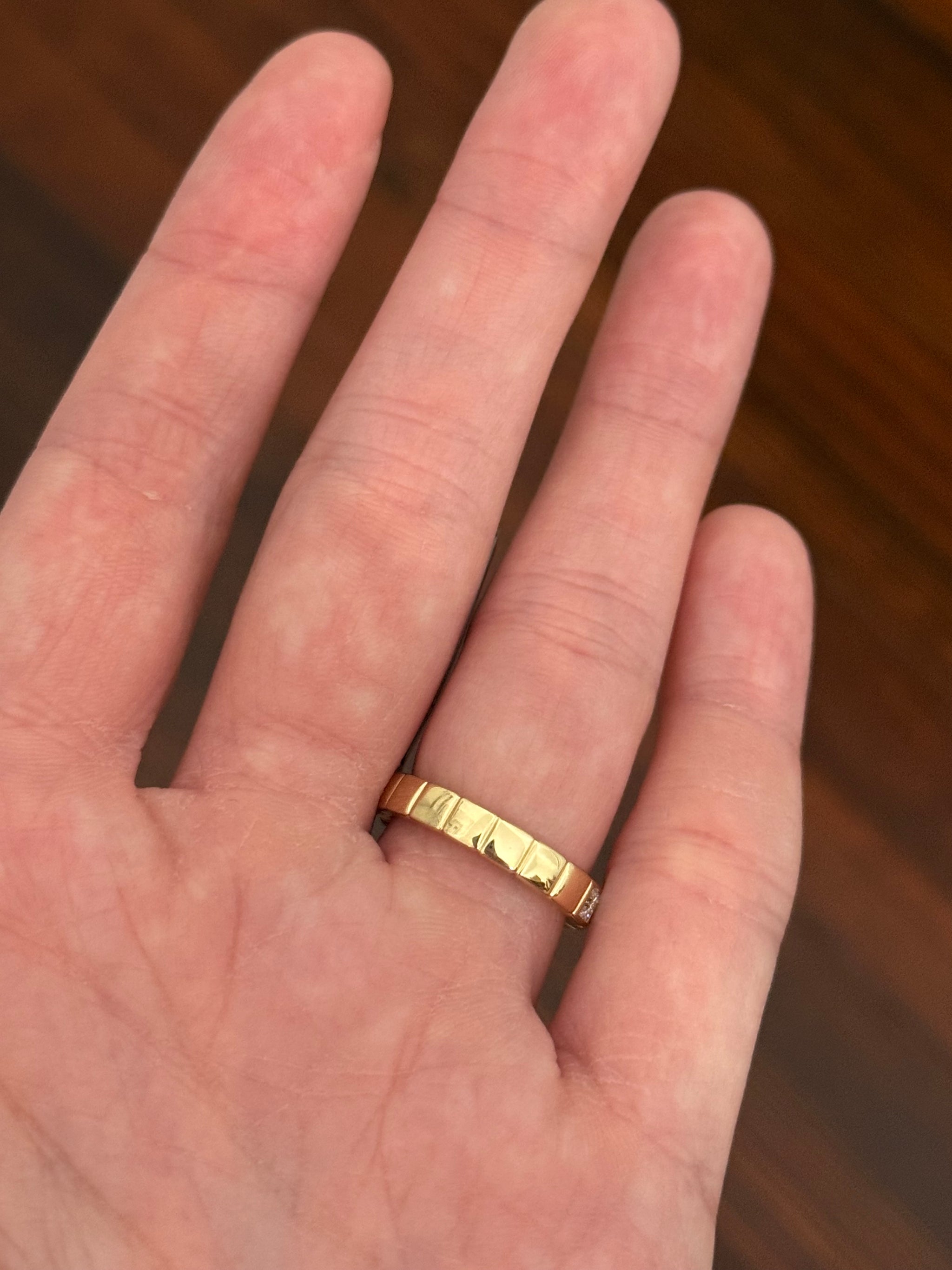 Yellow gold lab diamond band