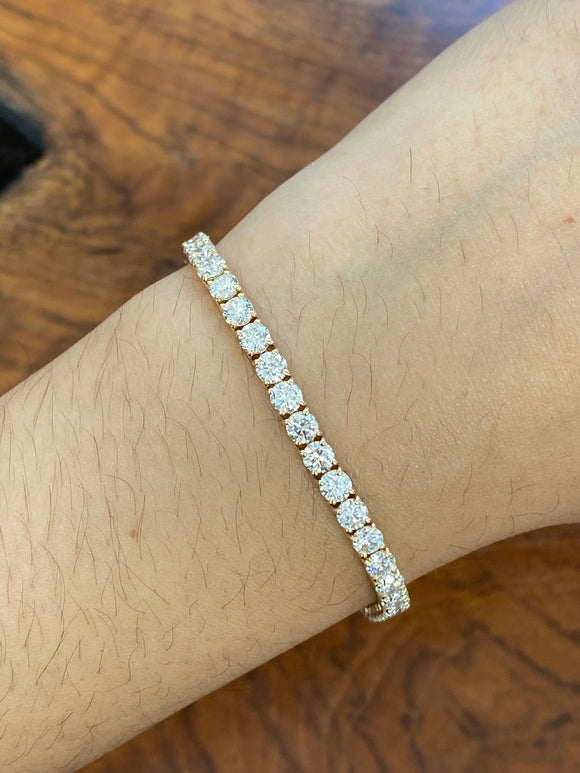 8.86 CT Lab 7 inches Yellow Tennis Bracelet