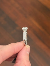 White gold lab diamond ring